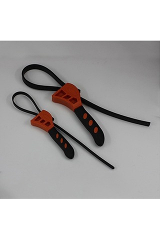 Pazly Çok Amaçlı Lastik Kayışlı Anahtar - Otomotiv, Musluk Açma Aleti Siyah, Kauçuk, 100mm/150mm Ayarlanabilir Siyah