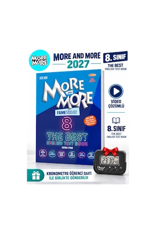 Güncel 8.sınıf 8 More&more More & More 8 Fame The Best English Test Book+kronometre Yeni Ürün