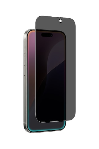 Apple Uyumlu iPhone 16 Amazingthing Radix Privacy Hayalet Cam Ekran Koruyucu Siyah