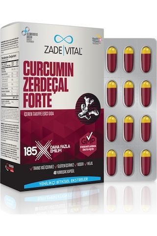 Zade Vital Curcumin Forte - Zerdeçal 1000 Mg 40 Kapsül