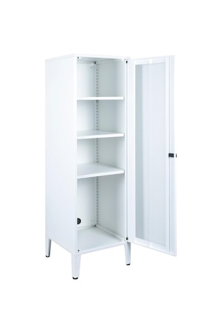 Alfahome Ziglat Serisi Kilitli Metal Home Office Dolabı%70 Perfore Kapaklı Beyaz 450x1390x450 Mm Diğer