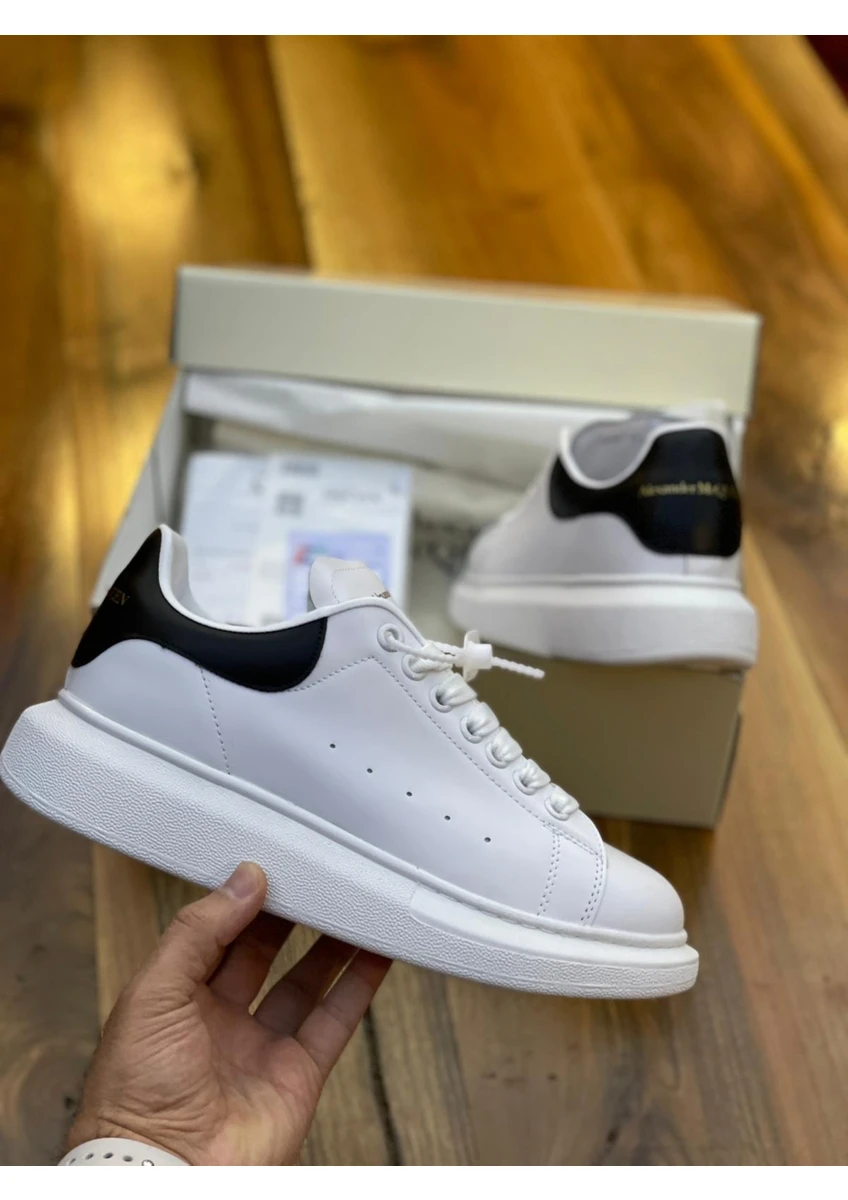 Yeni Sezon Erkek Bayan Unisex Ayakkabı Mcqueen Ithal Beyaz Siyah