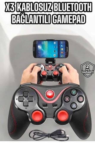 Game Stick Android Uyumlu Gamepad X3 Standlı Oyun Kolu Bluetooth