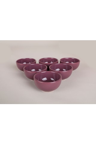 Keramika Mor Bulut Çerezlik Sosluk 8 CM 6 Adet