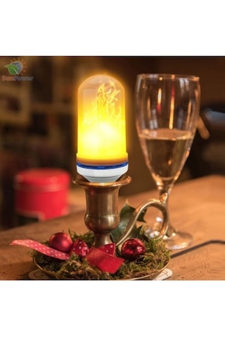 5 Adet 5w Led Işıklı Alev Efektli Ampul Lamba Otantik Işık Aydınl