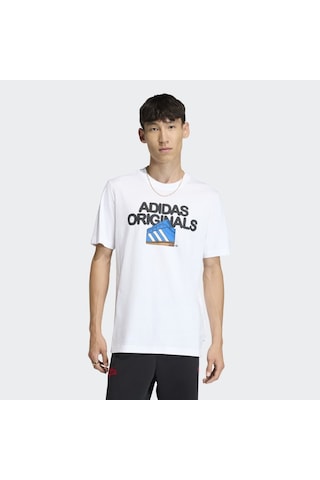 Adidas Kt0488 Gfx T Erkek Tişört Beyaz