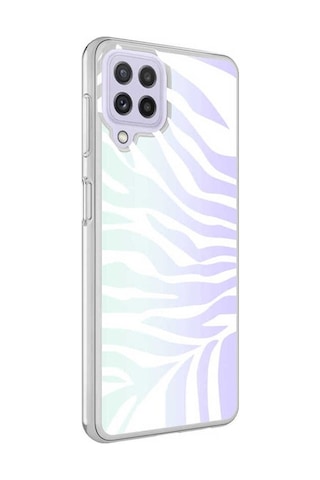 Samsung Uyumlu Galaxy M22 Kılıf Zore M-blue Desenli Kapak Zebra No1
