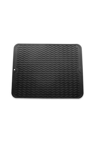 2 Adet Ilicone Kurutma Matı 40 X 30 Cm Silikon Mat Isıtma Matı Mutfak İçin Siyah