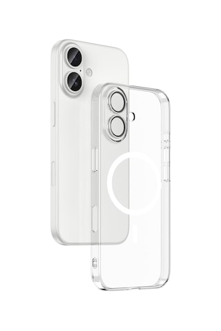 Apple Uyumlu iPhone 17 Magsafe Özellikli Kamera Lens Korumalı Sert Fox Kılıf Şeffaf