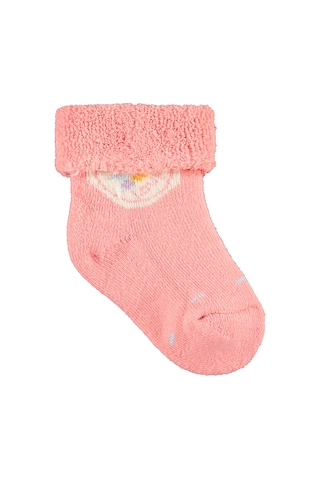 Civil Baby Kalp Kıvrık Havlu 6-18 Ay 3'lü Bebek Kız Çorap Set Standart