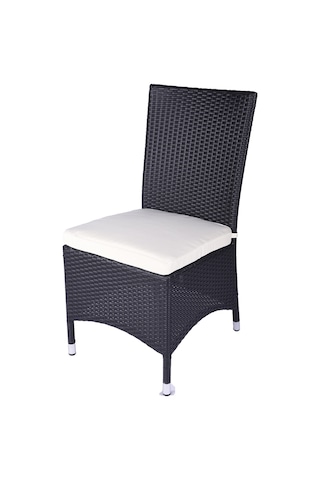 Haba Haba Bahçe Gredi Kolsuz Sentetik Rattan Koltuk Siyah