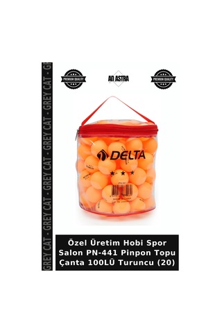Özel Üretim Hobi Spor Salon Pn-441 Pinpon Topu Çanta 100lü Turuncu 20