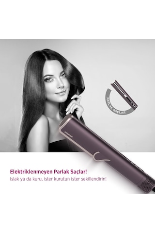 Polosmart Pbs813 Dijital Ekranlı Hava Üflemeli 4 Kademeli Saç Düzleştirici