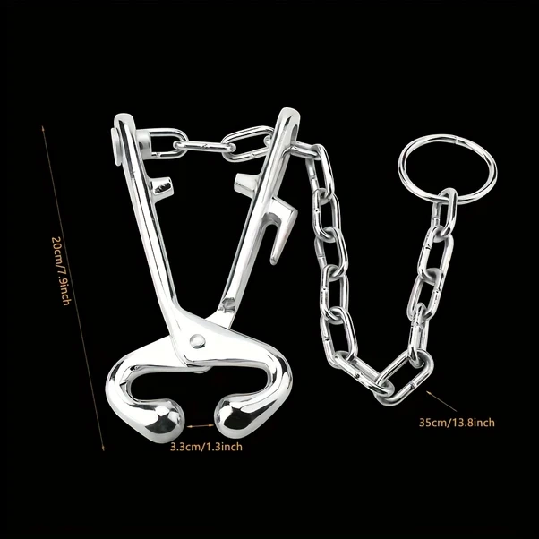 Willowhaven Zincirli Ağır Hizmet Metal Burun Halkası - Sığır, Keçi, Koyun İçin Dayanıklı