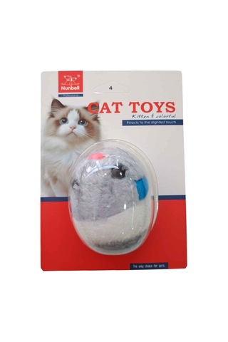 Nunbell Kedi Oyuncağı Çek Bırak Peluş Fare
