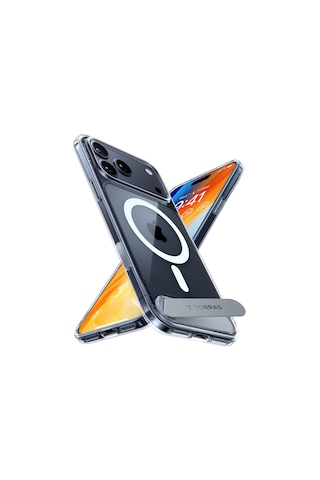 Torras Apple iPhone 17 Pro Max / 18 Pro Max Uyumlu P Stand Serisi Magsafe Kılıf Şeffaf