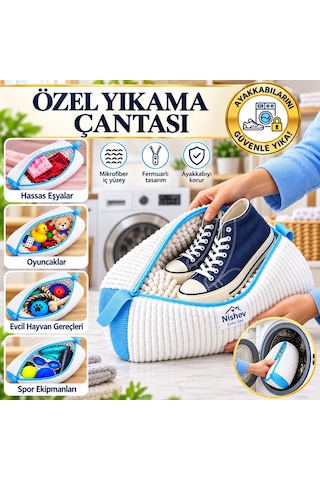 Özel Tasarım Ayakkabı Ve Hassas Eşya Yıkama File Çantası- Mikrofiber Fermuarlı Koruyucu Yıkama Files Çok Renkli