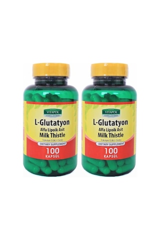 Vitapol L-Glutatyon Alfa Lipoik Asit Milk Thistle 2X100 Kapsül