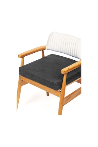 Klasik Sandalye Minderi Bahçe-balkon Minderi 50x50x8cm 4adet Antrasit Mavi