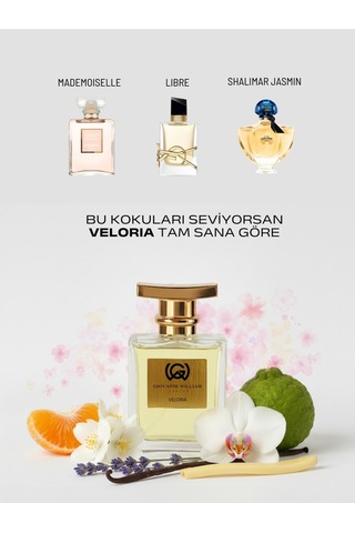 Veloria Kadın Parfüm Edp Çiçeksi Tatlı, Özgüvenli, Vanilya, Lavanta, Yasemin
