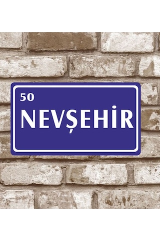 Kişiye Özel Metal Plaka Nevşehir 50 Retro Poster (29X15)