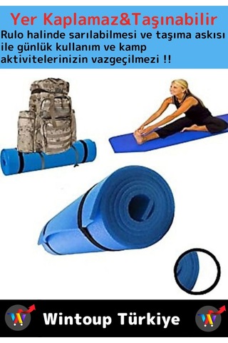Özel Çift Taraflı Kaymaz Silinebilir Yoga Meditasyon Fitness Kamp Minderi 10 Mm Askılı Mat 2'li Set Çok Renkli