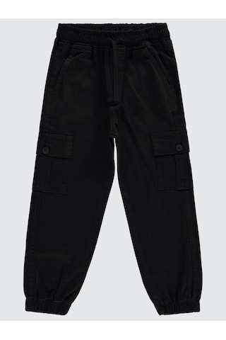 Civil Boys Bel Paça Lastikli Kargo Cepli 6-9 Yaş Pantolon - Siyah