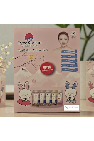 Wanda Nara Cosmetics Pure Korean Yüz Bakım Maske Seti 5'li