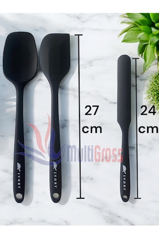 6lı Takım Yanmaz Yapışmaz Slikon Yumurta Fırçası Kaşık Bıçak Past
