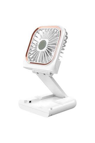Lenyes Lhf13 Powerbank Özellikli Standlı Portatif Soğutucu El Fanı Beyaz