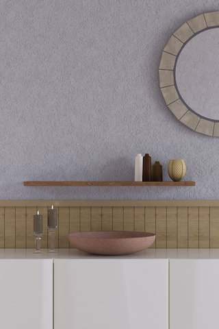 Yankı-BYEG 70 cm Safir Meşe Mdf Gizli Bağlantı Duvar Rafı