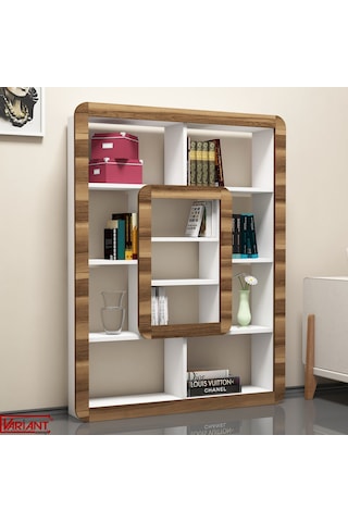 Variant Variant Orkide Kitaplık,Raf (Beyaz-Ceviz)