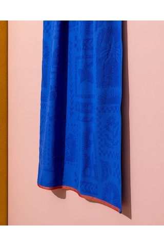 Madame Coco Mai %100 Pamuk Plaj Havlusu - Mavi - 70x150 Cm 8684427222812 MAvi