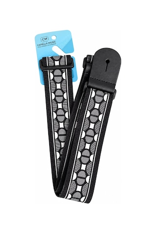 Capella Cp123 Gitar Askısı Motif Desen Deri Başlıklı