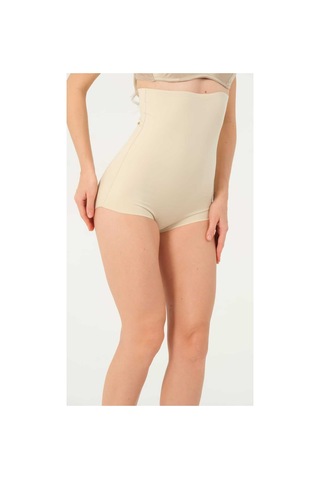 Lorexia Kadın Korse Uzun Slip Lazer Kesim İz Yapmaz Silikon Şeritli Bej