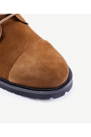 Yargıcı İnce Tabanlı Deri Bağcıklı Bot 25kkay4022x 057 Kahverengi