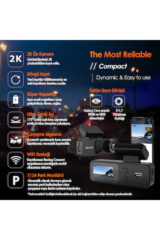 Rexing V1 Lite 2k Wifi Araç Kamerası + 32gb Sd Kart