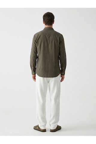 Xint Haki %100 Keten Regular Fit Gömlek 701010