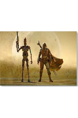 Cakasepetim Mandalorian Ig-11 Star Wars Karakterleri Ahşap Mdf Tablo