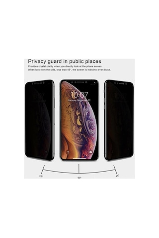 Apple Uyumlu Iphone 11 Tam Kaplayan Gizlilik Filtreli Privacy Görünmez Hayalet Ekran Koruyucu Telefon Camı
