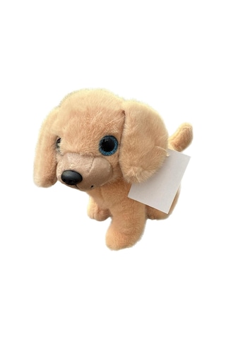 Havlayan Sesli Sevimli Ayakta Durabilen Peluş Köpek Oyuncak 25 Cm Sarı