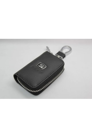 Seat Deri Fermuarlı Anahtarlık Seat Car Keychain