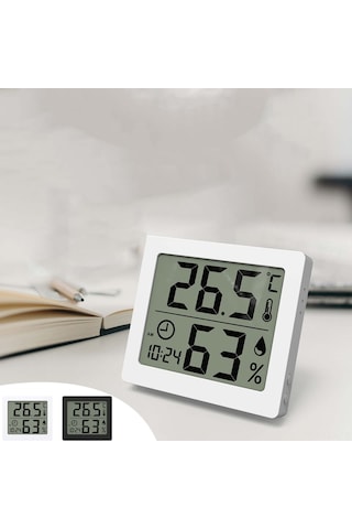 Fosenze Ev İçi Dijital Sıcaklık Ve Nem Ölçer, Bebek Odası İçin Klimatik İzleme, Akıllı Sensör, Gece Aydınlatması, Kolay Kurulum