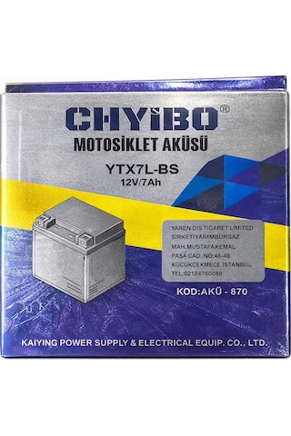 Yamaha Ybr 125 - 250 12 Volt 7 Amper Akü 113 70 132