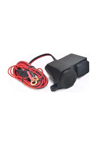 Motosiklet Çakmaklık Yuvası + Usb Şarj Yuvası Suya Dayanıklı Üniversal Mod Motor Usb Çakmaklık