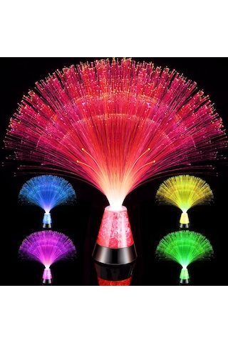 Symbee Usb Işıklı Renkli Fiber Optik Aydınlatma - Ev Dekorasyonu, Hediye, Ofis Ve Yatak Odası Için Parlak Renkler Ve Sıcak Atmosfer Oluşturur Beyaz