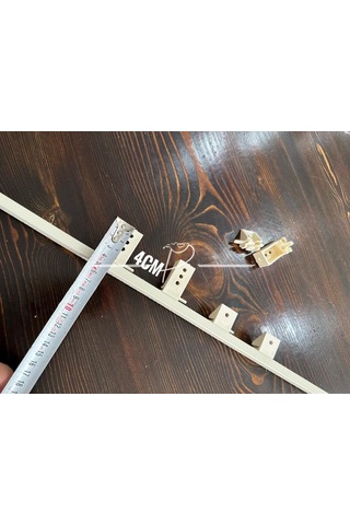 Rendecioğlutekstil Katlamalı Perde Dekoratif Ray Montaj Ayağı 4cm Uzun Başlık 4 Lü Paket Çok Renkli