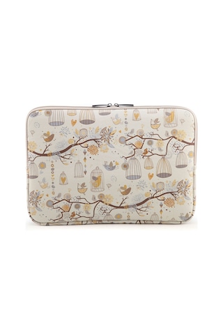 Lısen 39 X 27,5 X 1,5 Cm 15,6 İnç Dizüstü Bilgisayarlar İçin Taşıma Çantası Saklama Çantası Karikatür Desen Tasarımı - Bej