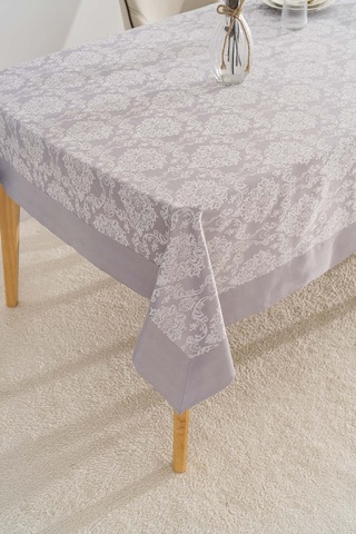 Damascus Gri Masa Örtüsü 160x220 Cm Çok Renkli