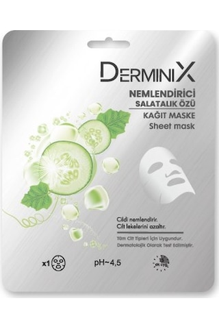 Derminix Salatalık Özlü Nemlendirici Kağıt Yüz Maskesi